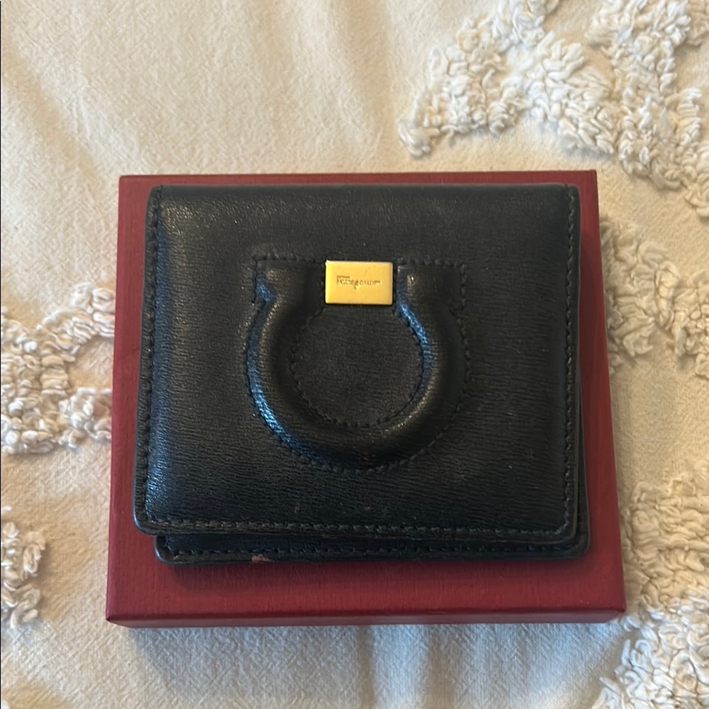 Ferragamo Black Leather Wallet